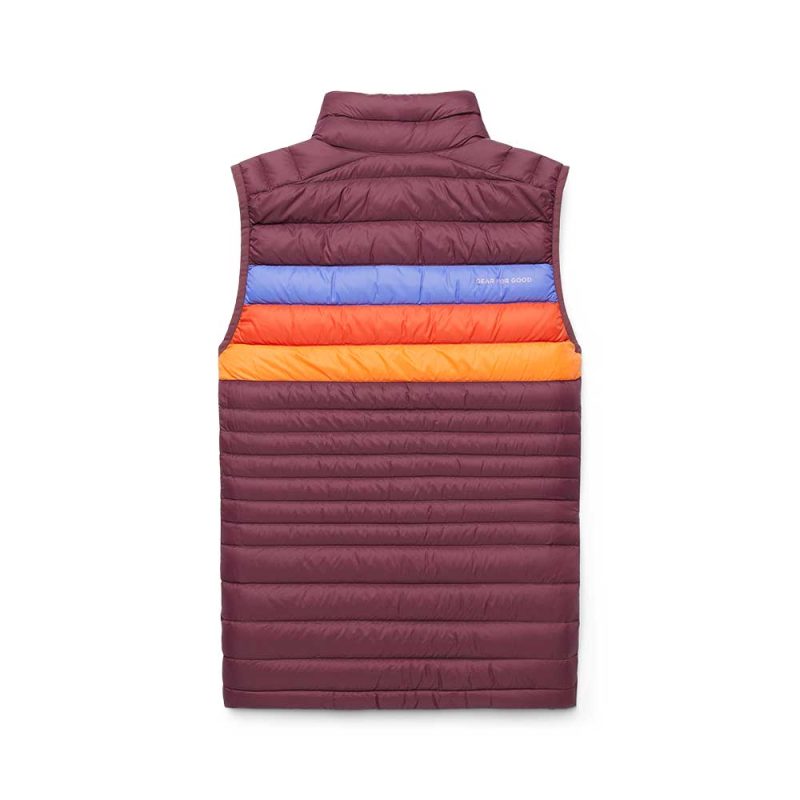 F23 W Fuego Down Vest Wine Stripes B