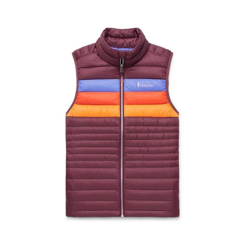 F23 W Fuego Down Vest Wine Stripes F