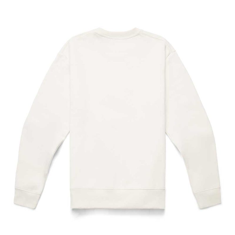 F23 W Traveling Llama Organic Crew Sweatshirt Bone B