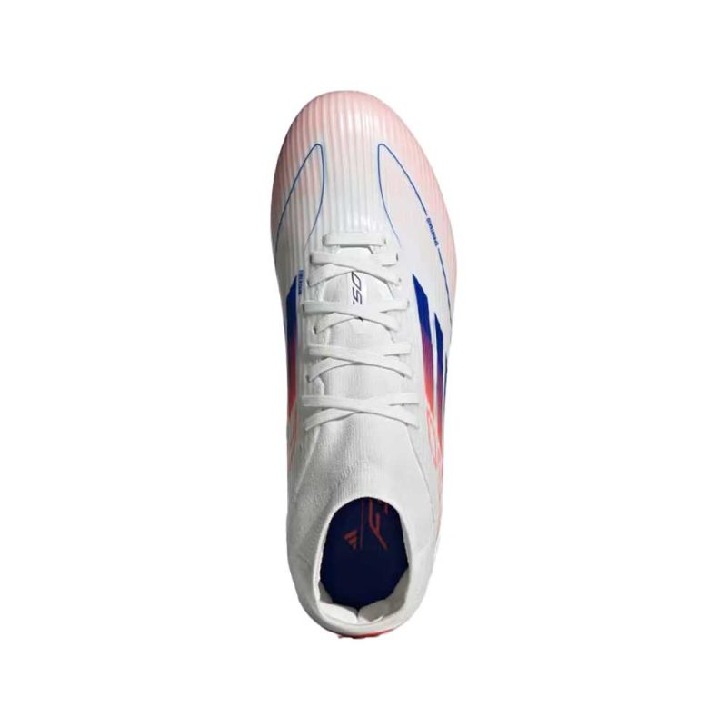 F50 Womens League Mid Cut Firm Multi Ground Cleats White ID9190 02 standard