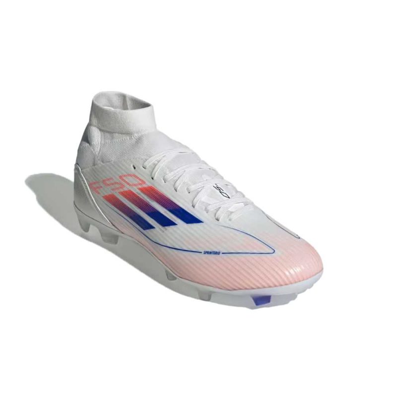 F50 Womens League Mid Cut Firm Multi Ground Cleats White ID9190 04 standard