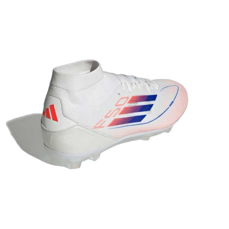 F50 Womens League Mid Cut Firm Multi Ground Cleats White ID9190 05 standard