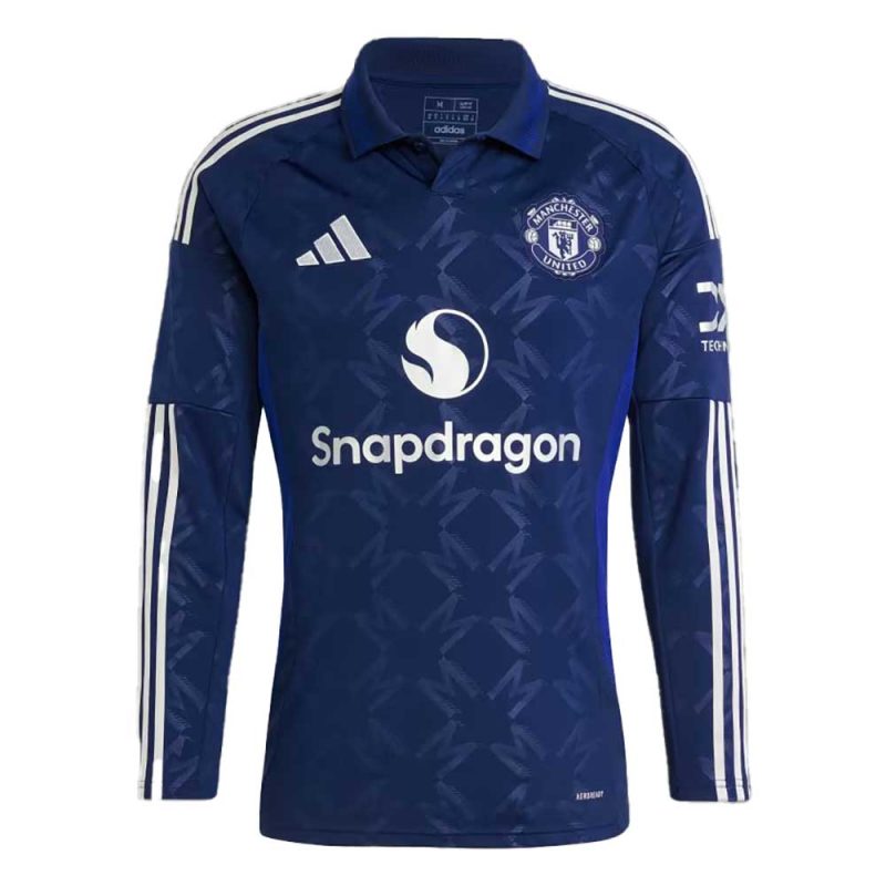 Manchester United 24 25 Long Sleeve Away Jersey Blue IT1984 HM30