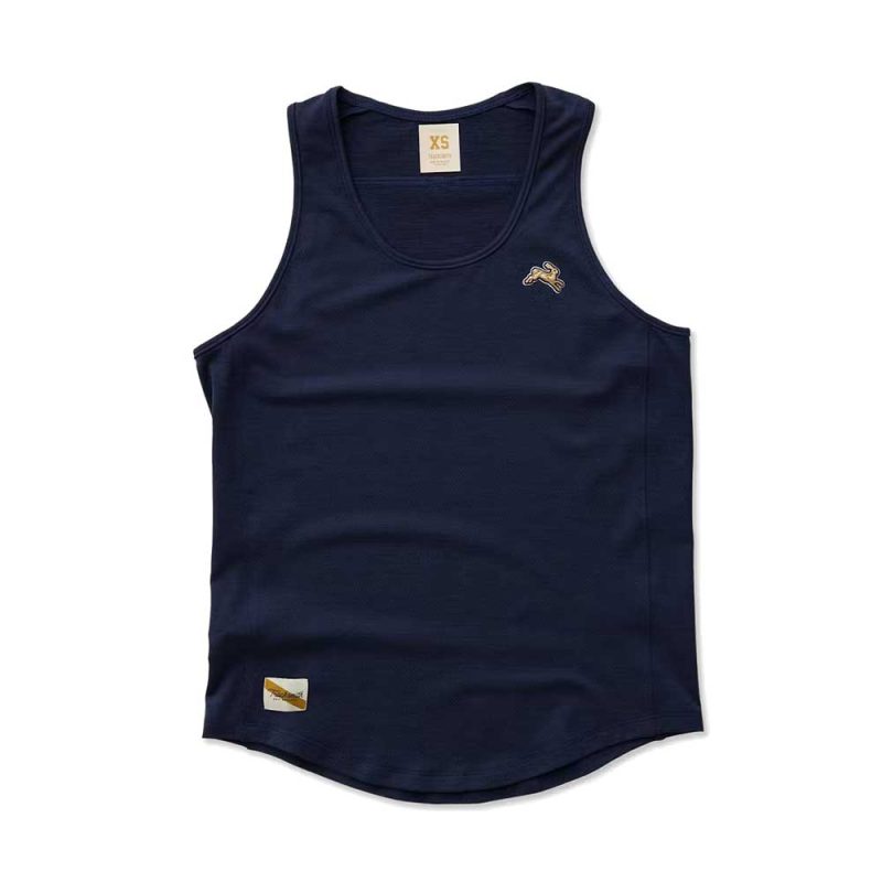 Spring22 Womens Session Tank Navy with Woven Label