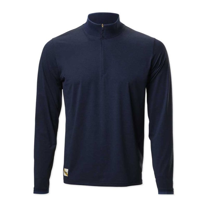 Spring24 Mens Session Quarter Zip Navy On Model