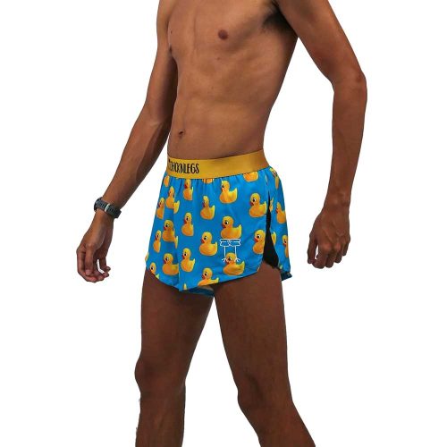 chicknlegs mens ducks 2 inch half split shorts side one 1