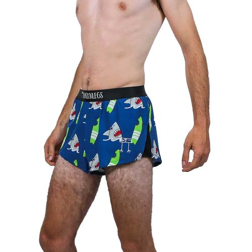 chicknlegs mens shark 2 inch split shorts side