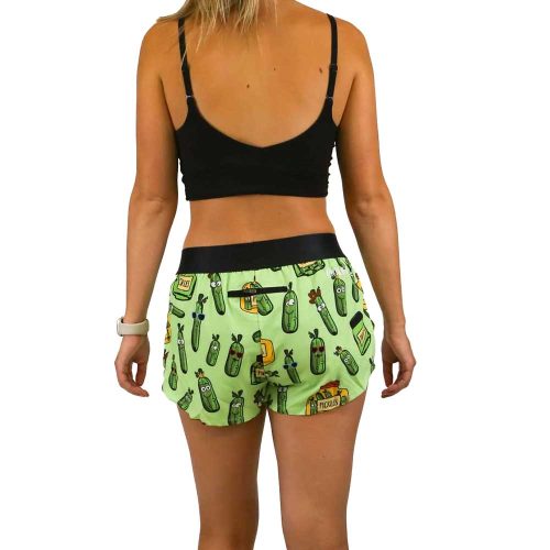 chicknlegs womens 1.5 inch pickle running shorts back