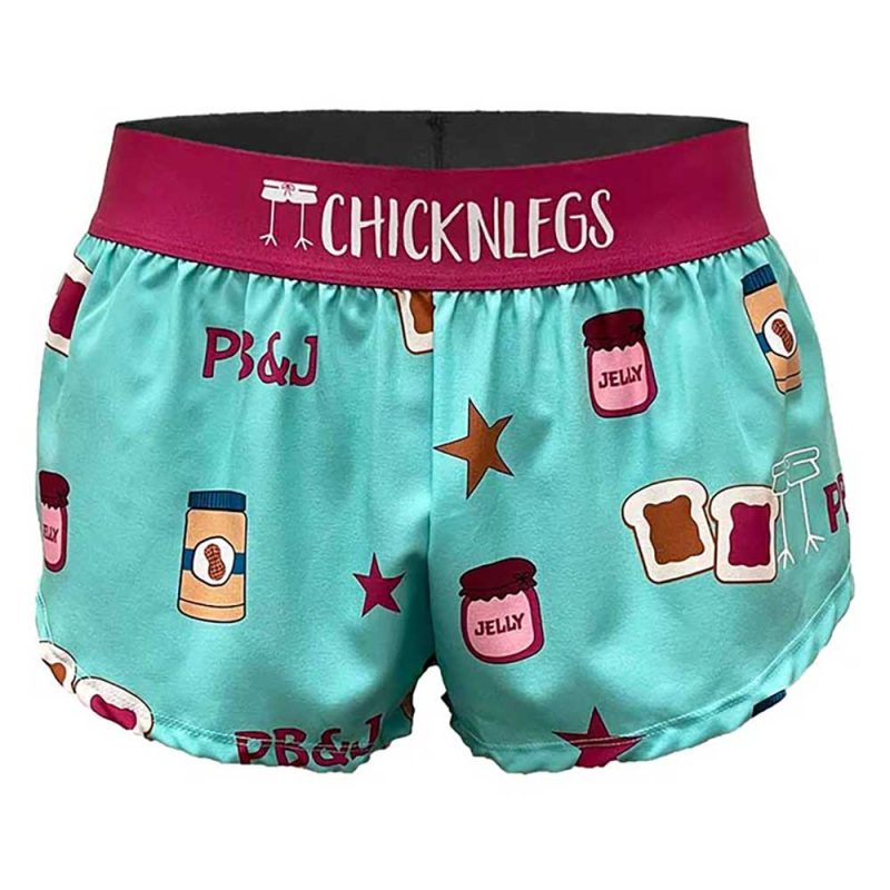 chicknlegs womens PBJ printed running shorts