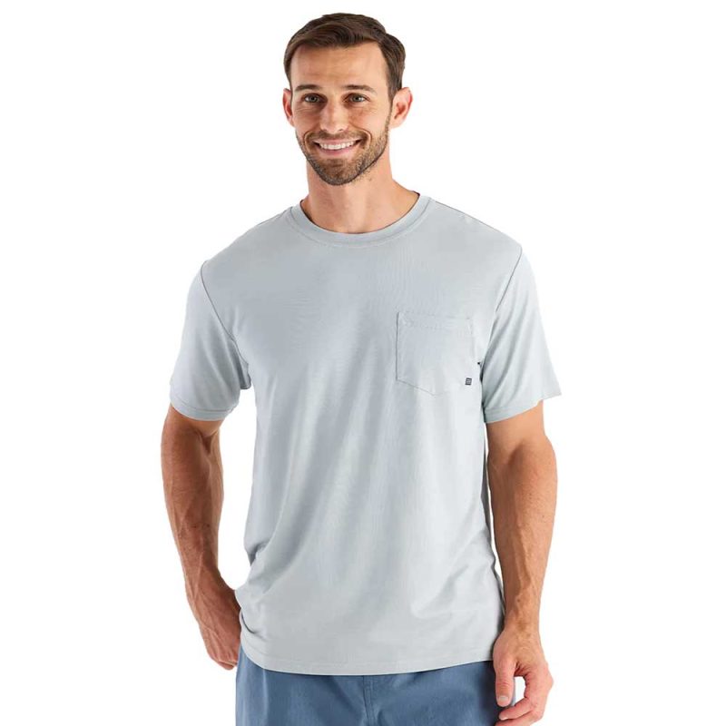 flex pocket tee heather aspen grey men 1