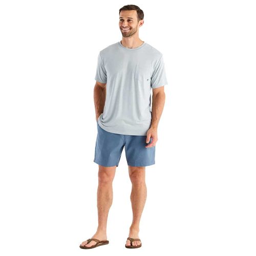 flex pocket tee heather aspen grey men 4