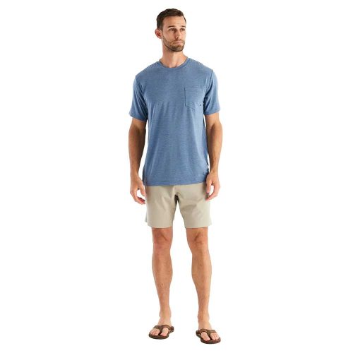 flex pocket tee heather deepwater men 4