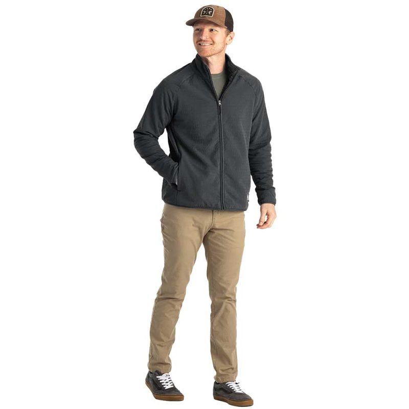 gridback fleece jacket black sand men 5