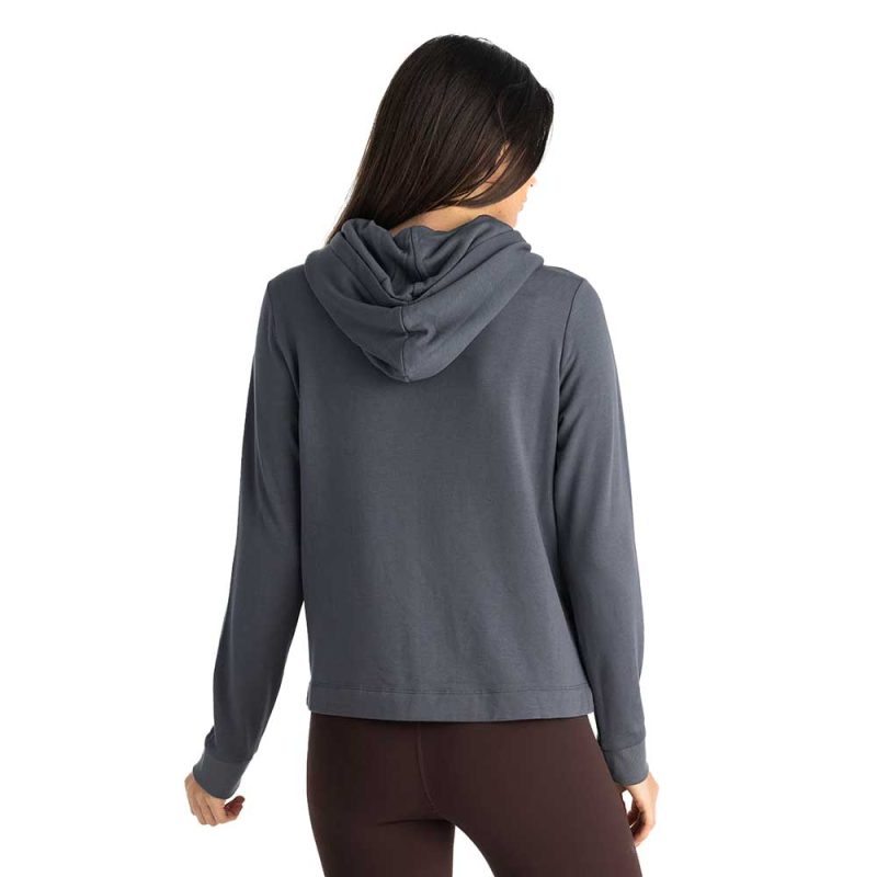 lw fleece cropped hoodie storm cloud women 2