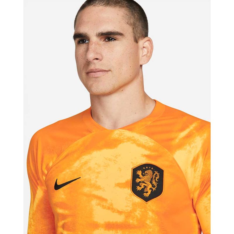 netherlands 2022 23 stadium home mens dri fit long sleeve soccer jersey NZcl7C